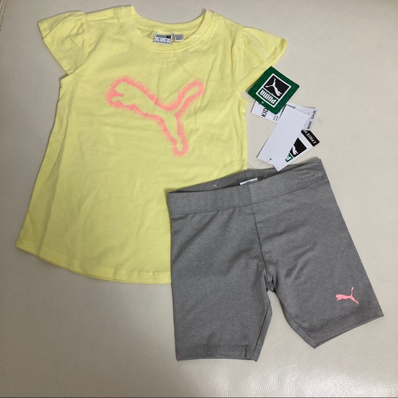 Puma Other - Puma sparkly cute yellow leggings set